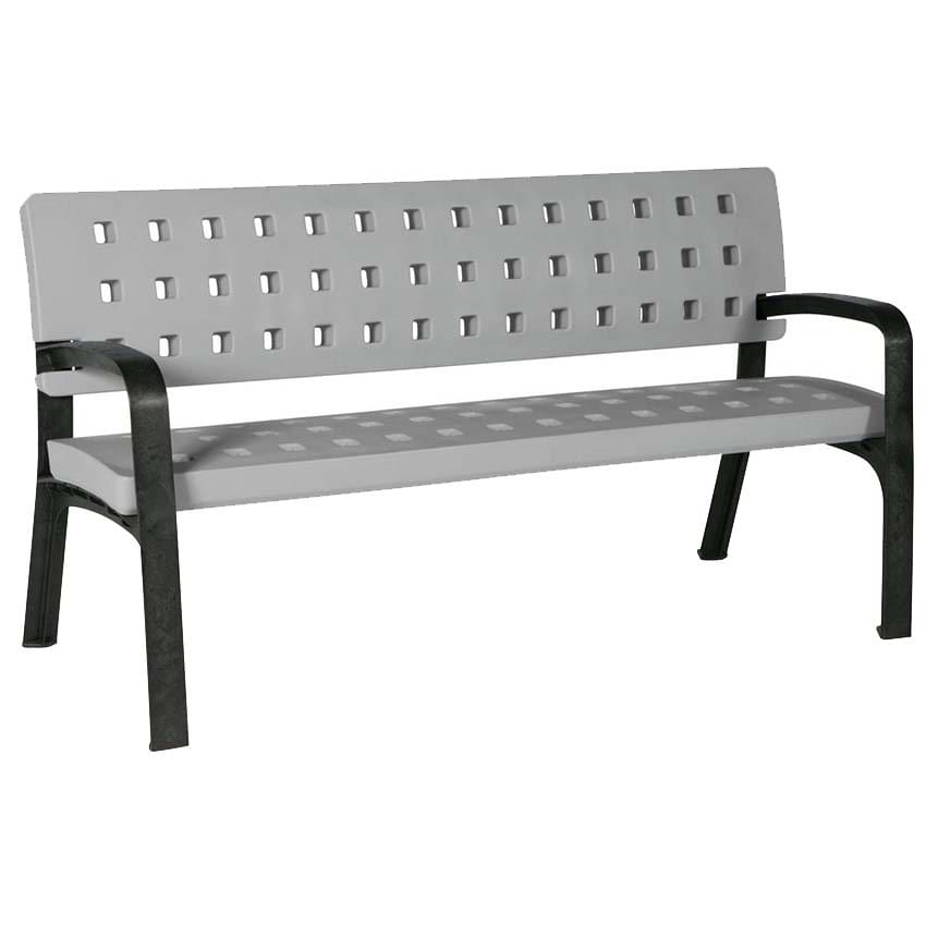 Banc public polyéthylène L. 1700 mm - Gris RAL 7040