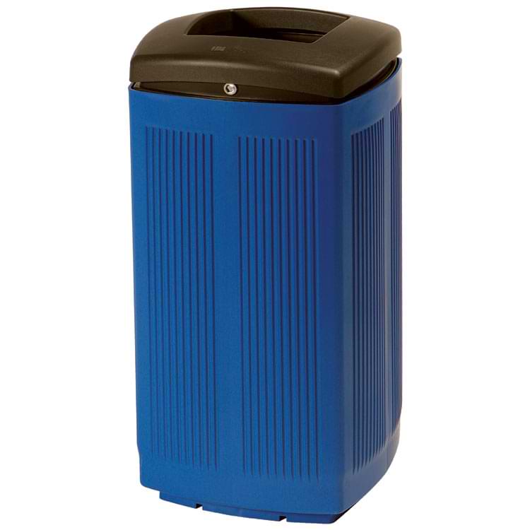 Poubelle extérieure polyéthylène haute densité - Gris RAL 7021