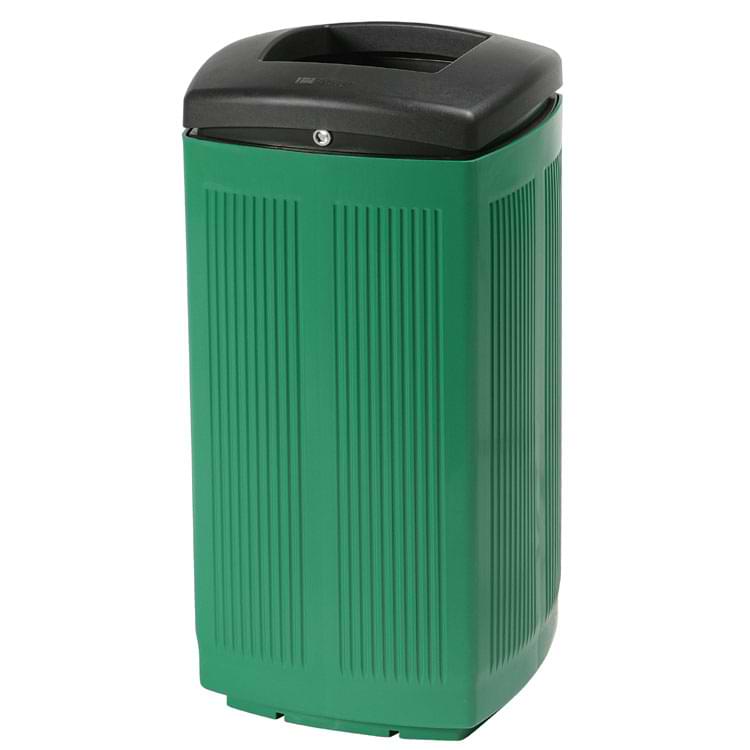 Poubelle extérieure polyéthylène haute densité - Gris RAL 7021