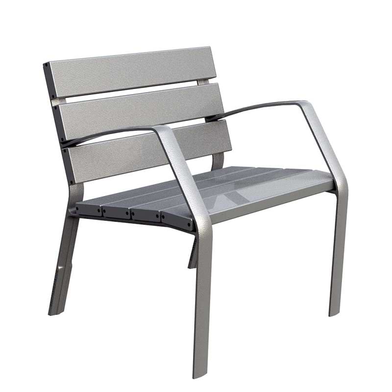 Fauteuil aluminium Modo - L. 700 mm