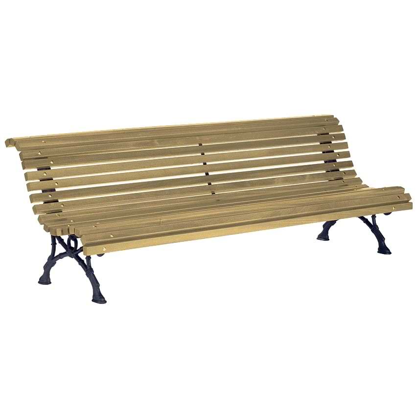 Banc public bois brut modèle Le Sen - L. 2000 mm