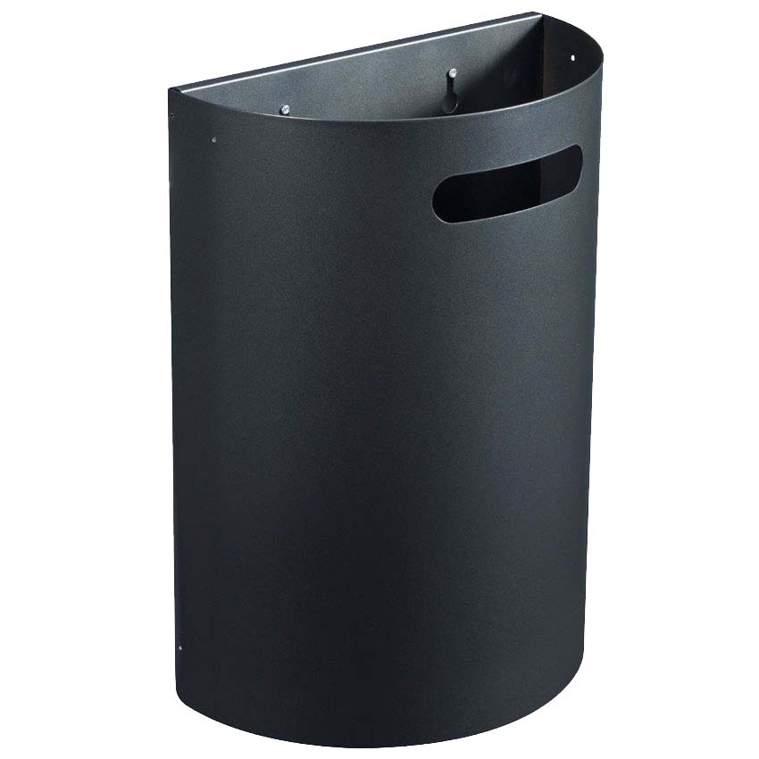 Corbeille décrochable - Gris métal