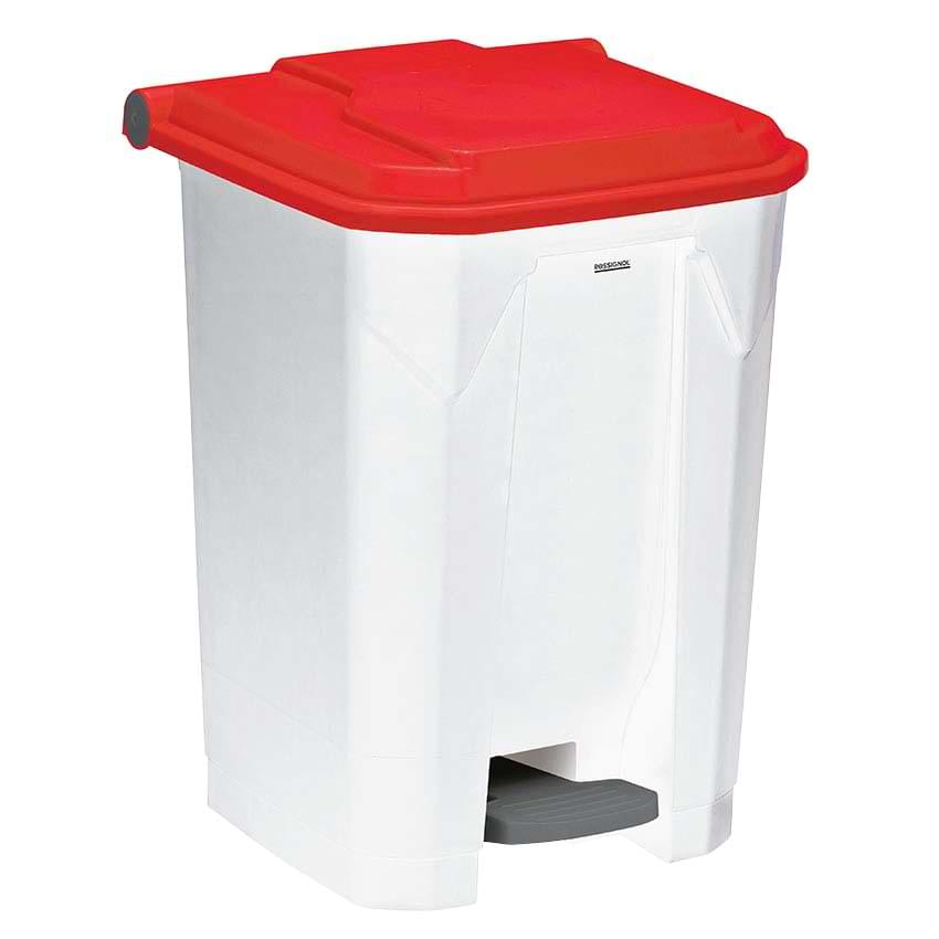 Container à pédale Utilo 50L - Couvercle Rouge