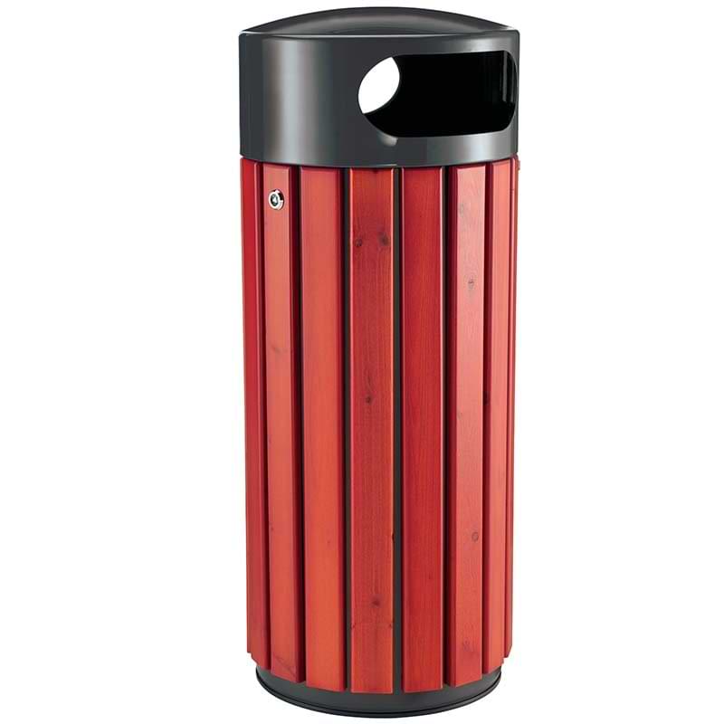 Corbeille bois Lalinde 60L - Gris manganèse