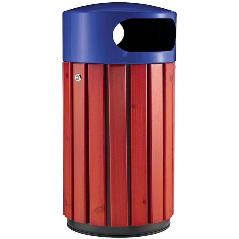 Corbeille bois Lalinde 40L - Bleu RAL 5002