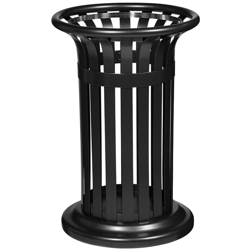 Corbeille acier tulipe 60L - Gris manganèse