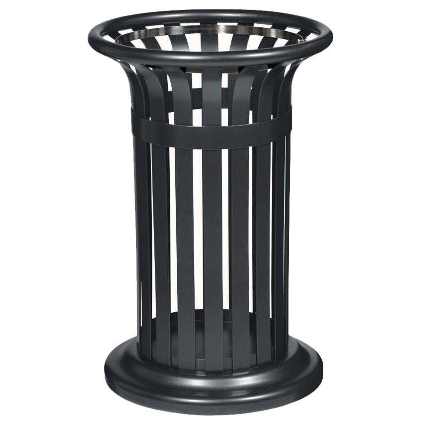 Corbeille acier tulipe 60L - Gris anthracite RAL 7016