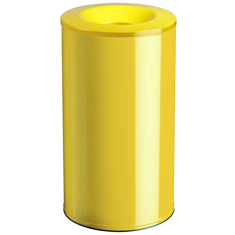 Poubelle anti-feu Néo 110L - Jaune RAL 1021