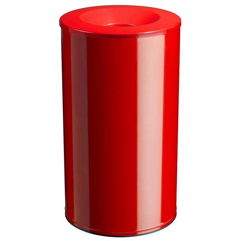 Poubelle anti-feu Néo 110L - Rouge RAL 3020