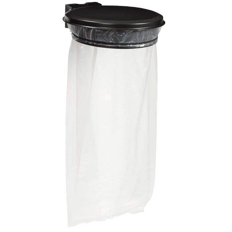 Collecteur porte-sac mural intérieur avec couvercle - Gris manganèse