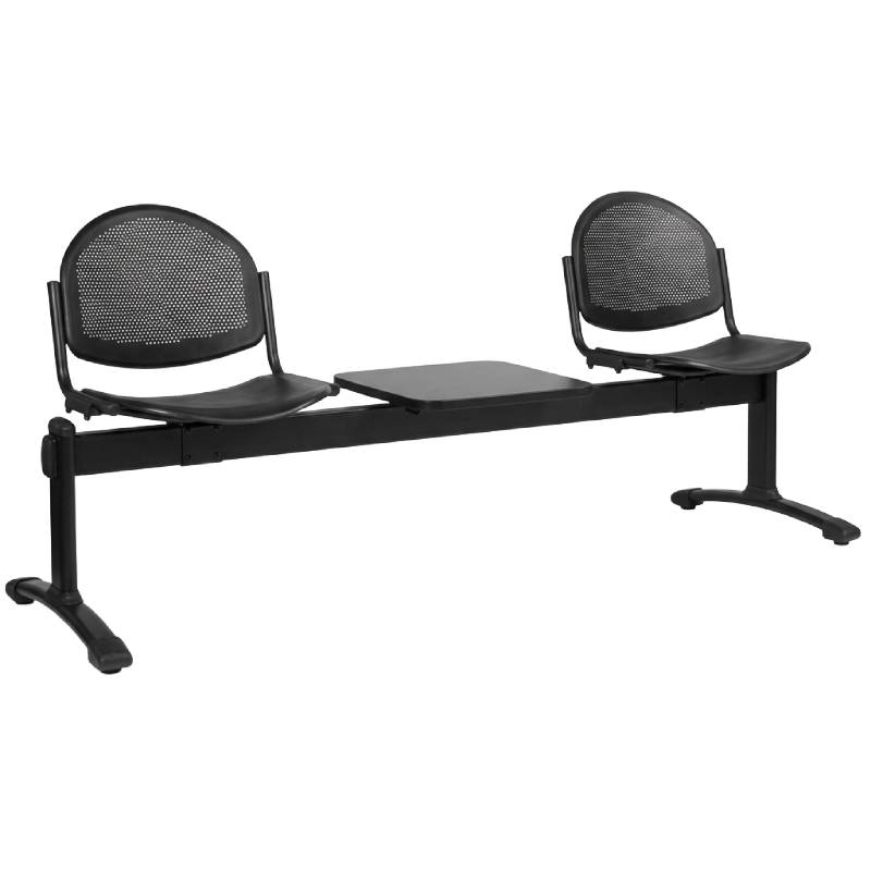 Sièges sur poutre avec tablette - Coloris alu