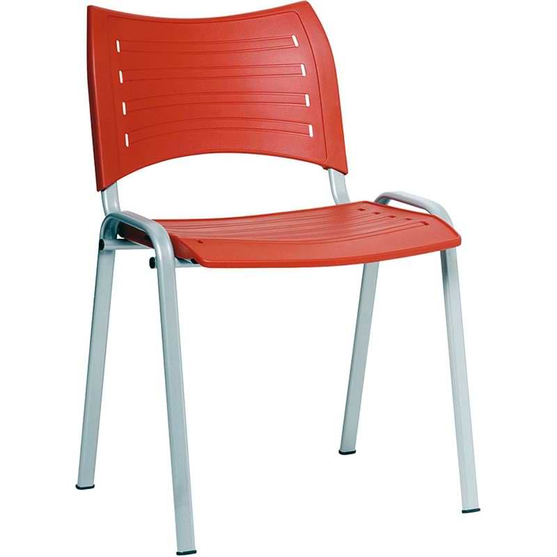 Chaise polypropylène - Bleu + option tablette