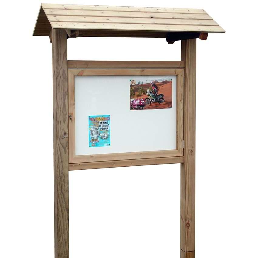 Vitrine extérieure bois avec toit - 960 X 960 mm