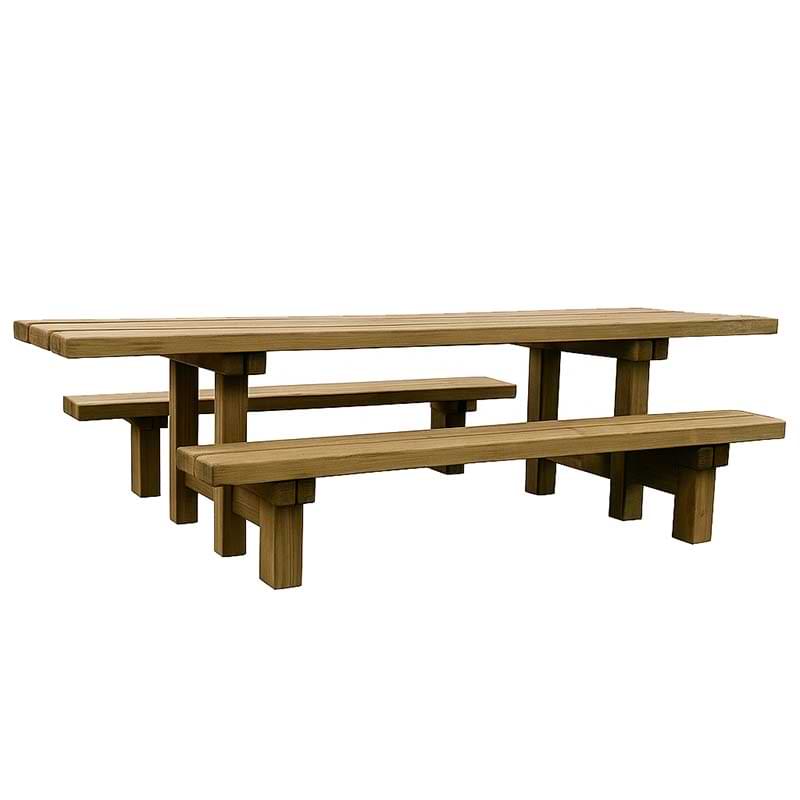 Table pique-nique Alpes - Plateau 3 m (Nécessite un engin de déchargement)