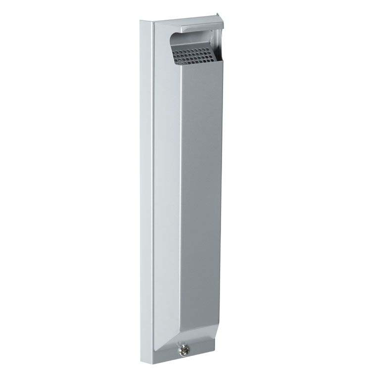 Cendrier mural 3L avec serrure clé triangle - Gris métal RAL 9006