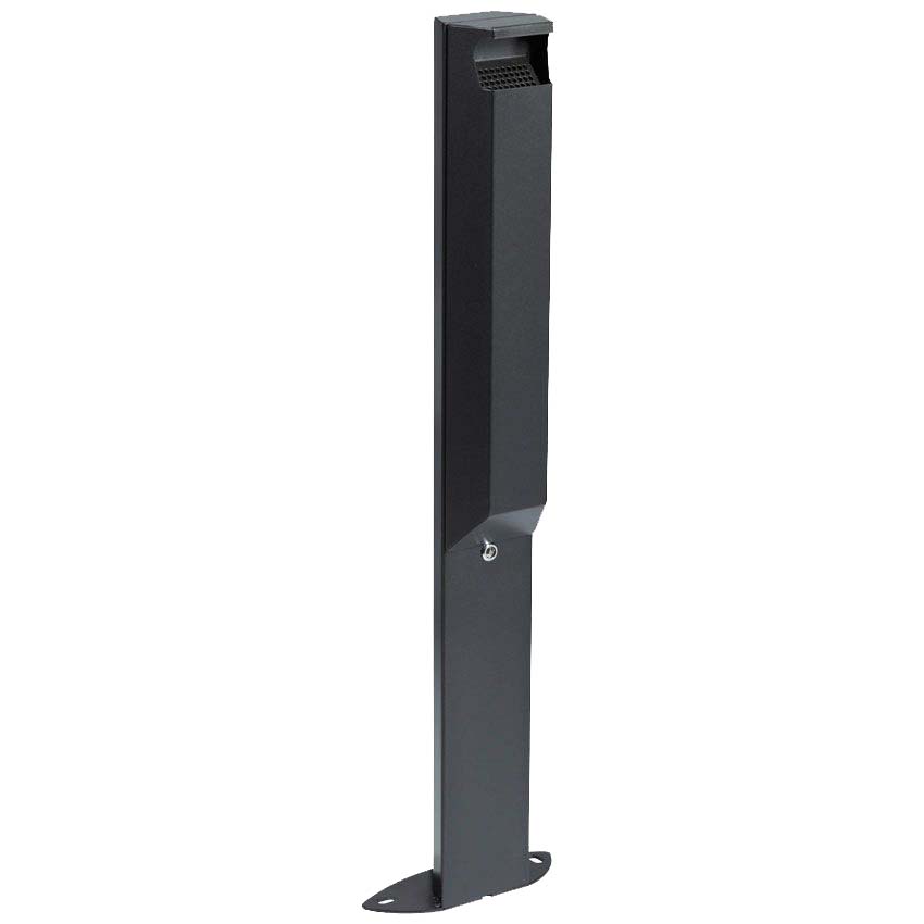 Cendrier sur pied 3L avec serrure - Gris manganese