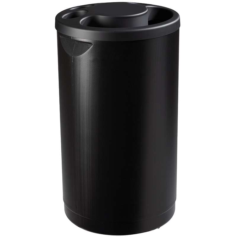 Collecteur de gobelets plastique (capacité 800 gobelets) + corbeille 25L - Noir