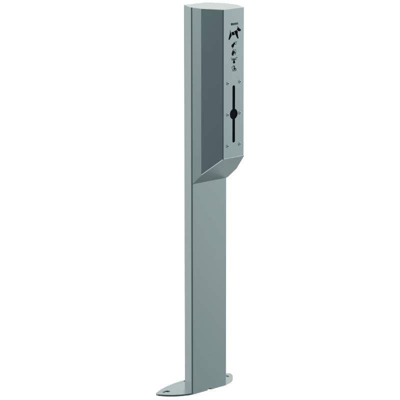Distributeur sachets canins sur pied - Gris alu RAL 9006