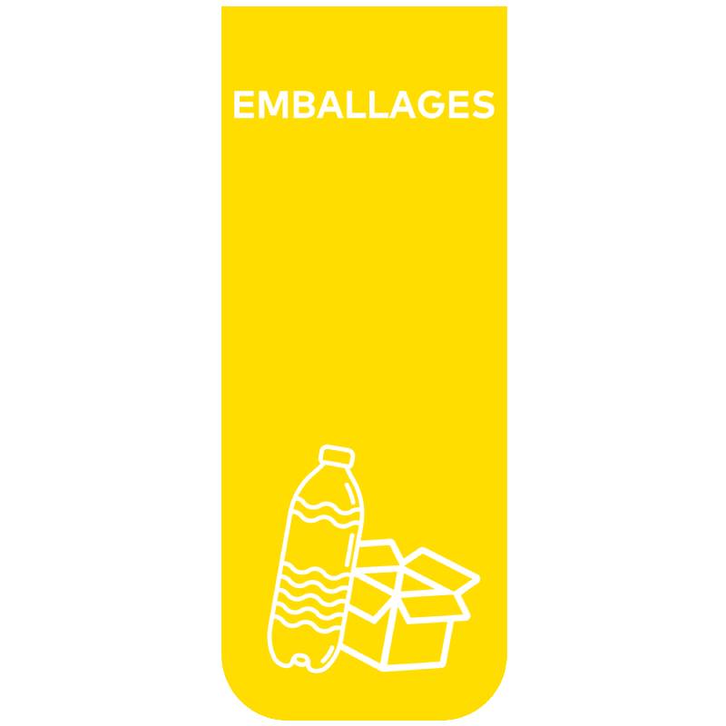 Sticker autocollant tri sélectif pour poubelle, 100 × 250 mm