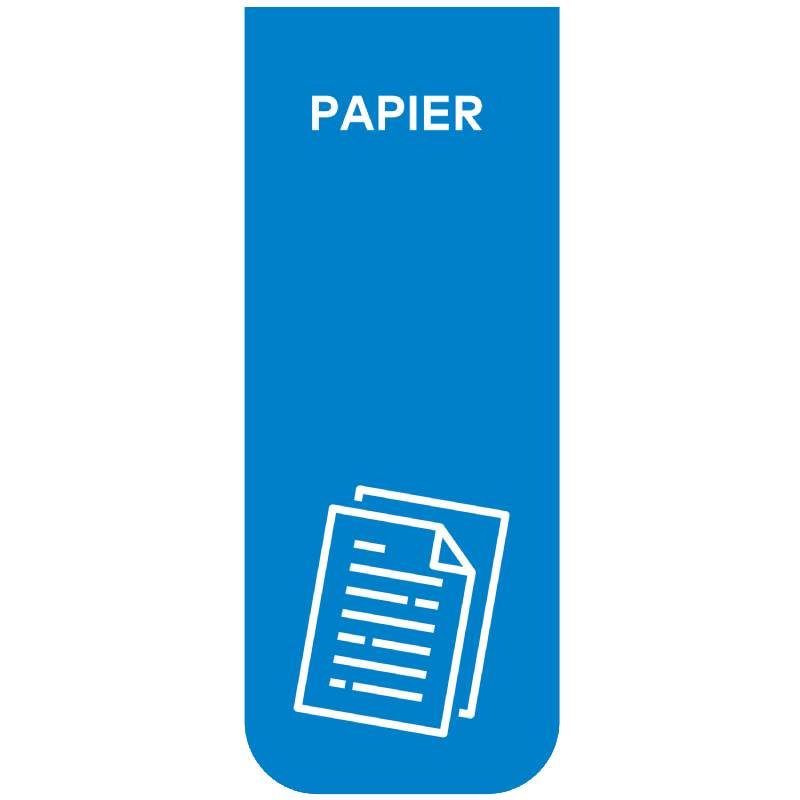 Sticker autocollant tri sélectif pour poubelle, 100 × 250 mm