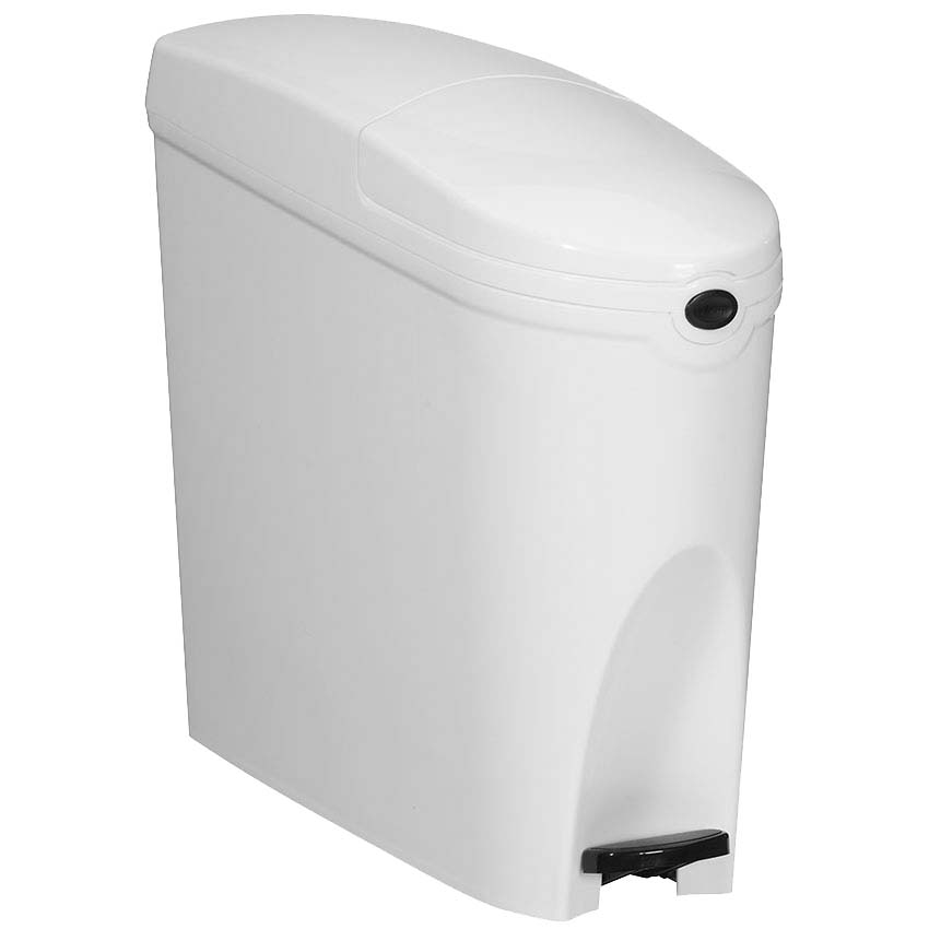 Poubelle hygiène féminine à pédale 20L - Blanc