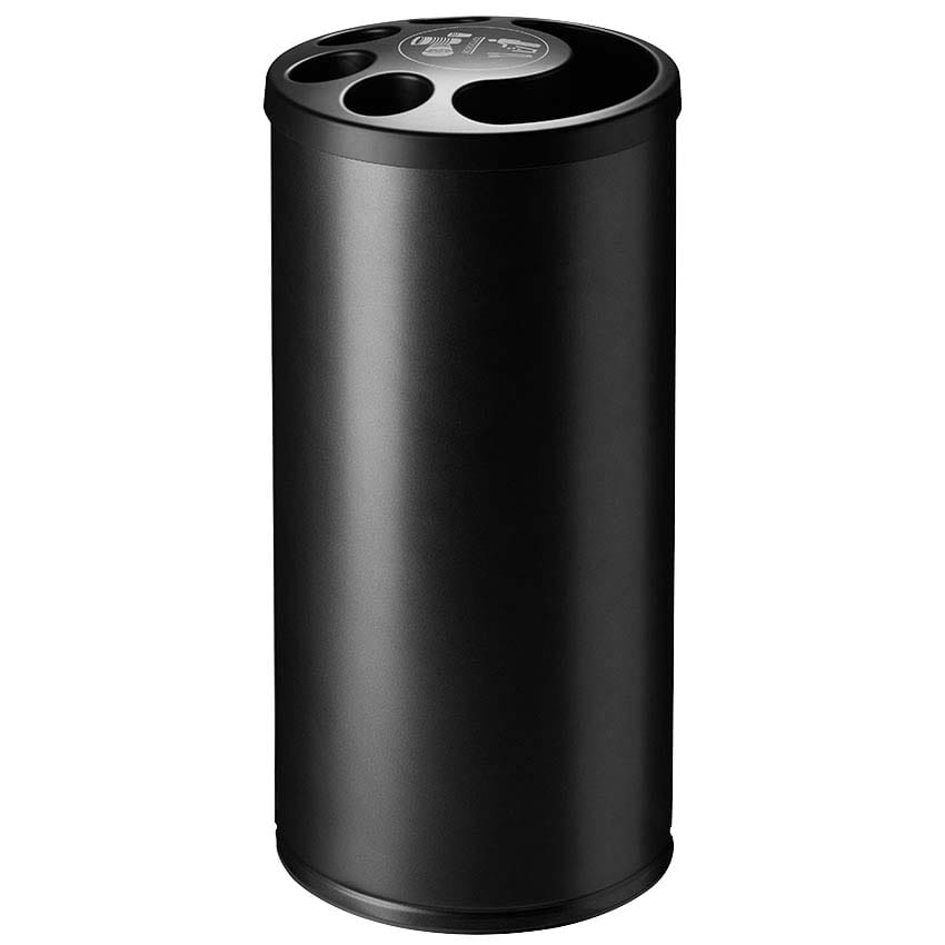 Collecteur de gobelets (capacité 800 gobelets) + corbeille 25L - Gris manganèse