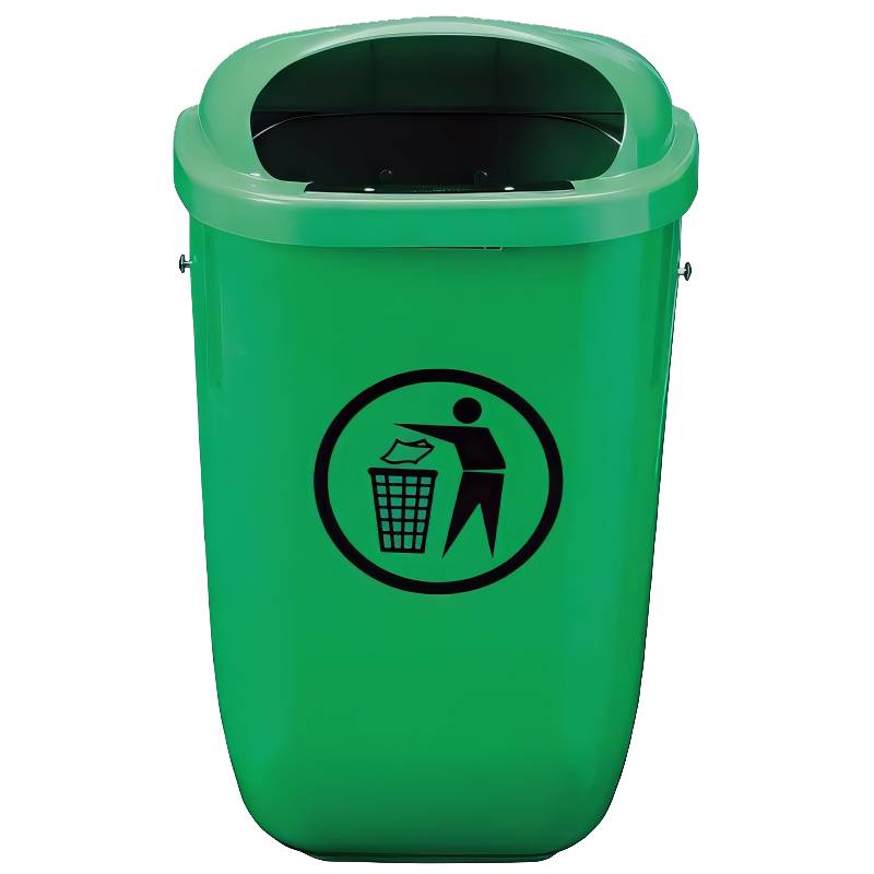 Corbeille polyéthylène haute densité 50L - Vert