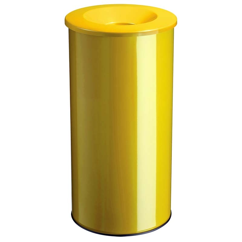 Poubelle anti-feu Néo 50L - Jaune RAL 1021