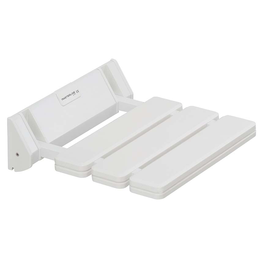 Siège de douche relevable 90° ABS - Blanc