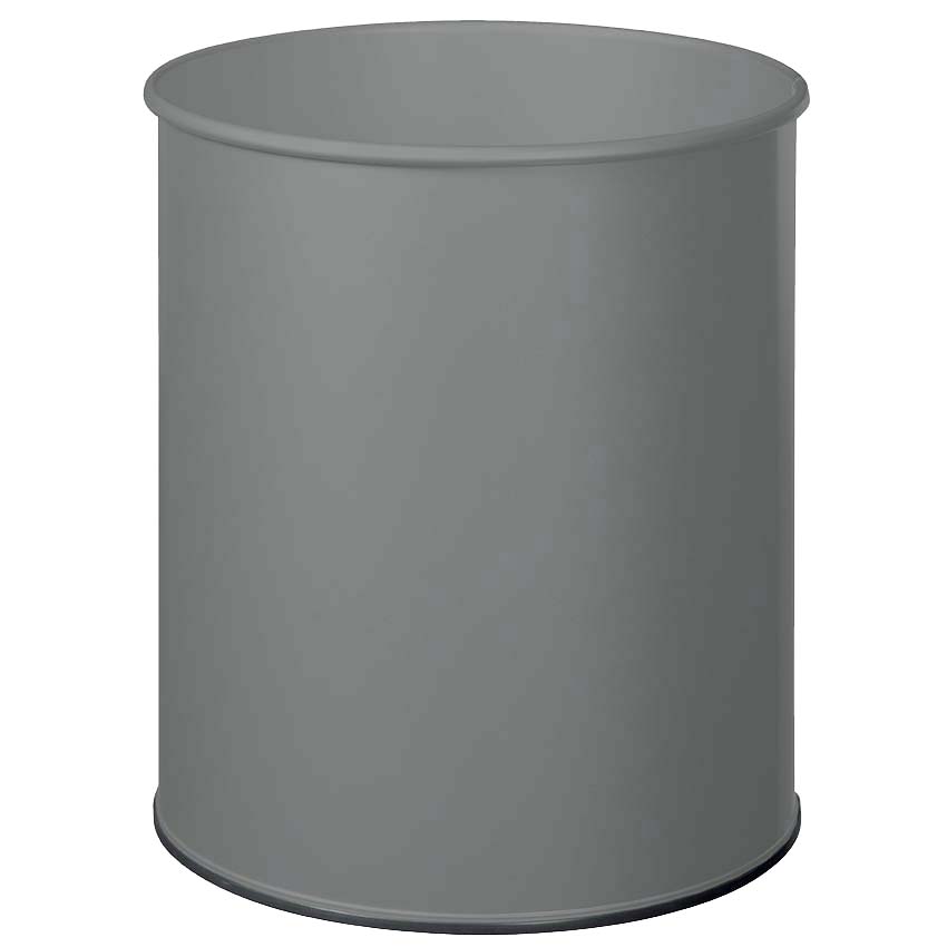 Corbeille à papier métal 30L - Gris métal RAL 9022