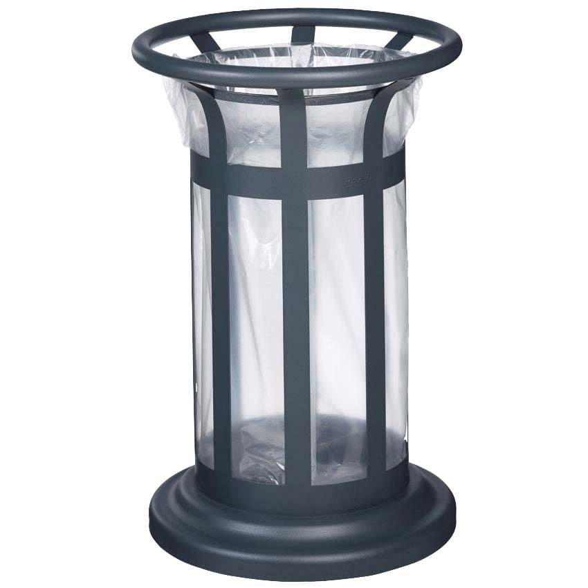 Corbeille acier tulipe Vigipirate 60L - Gris anthracite RAL 7016