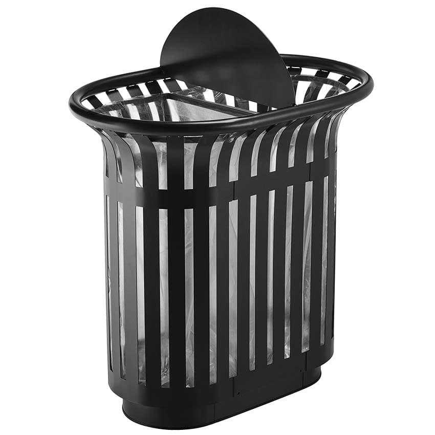 Corbeille tri-sélectif tulipe 2 X 60L - Gris manganèse