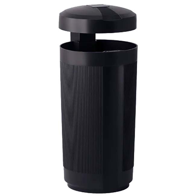 Corbeille extérieure polyéthylène 50L - Noir