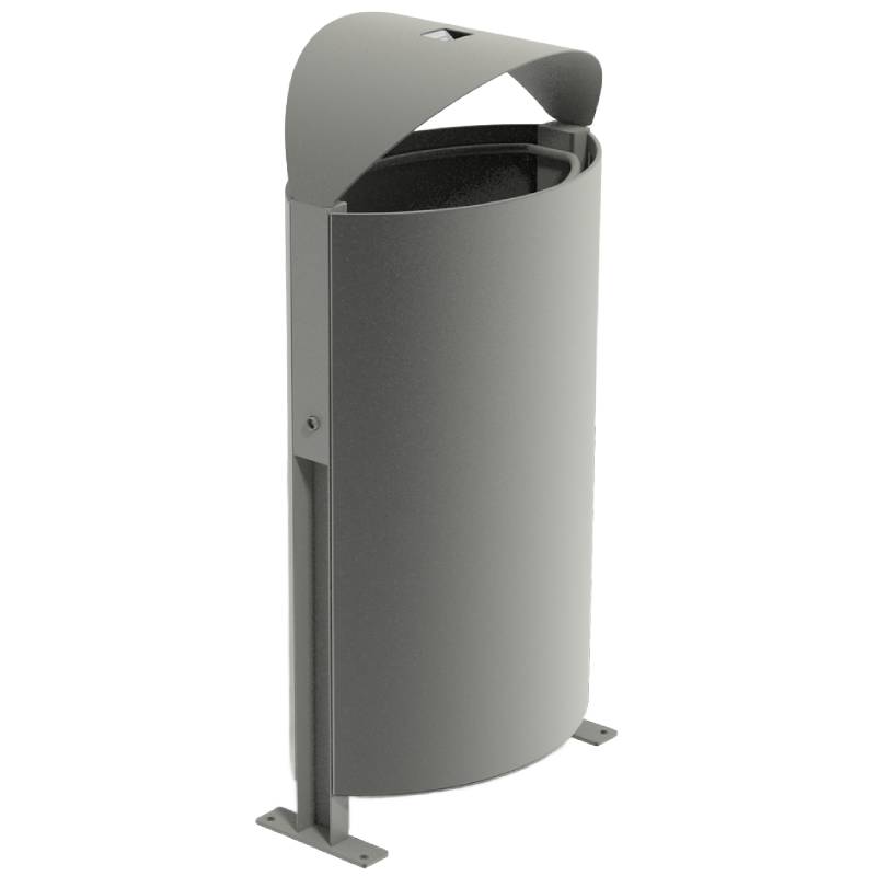 Corbeille de ville acier Villeneuve 100L