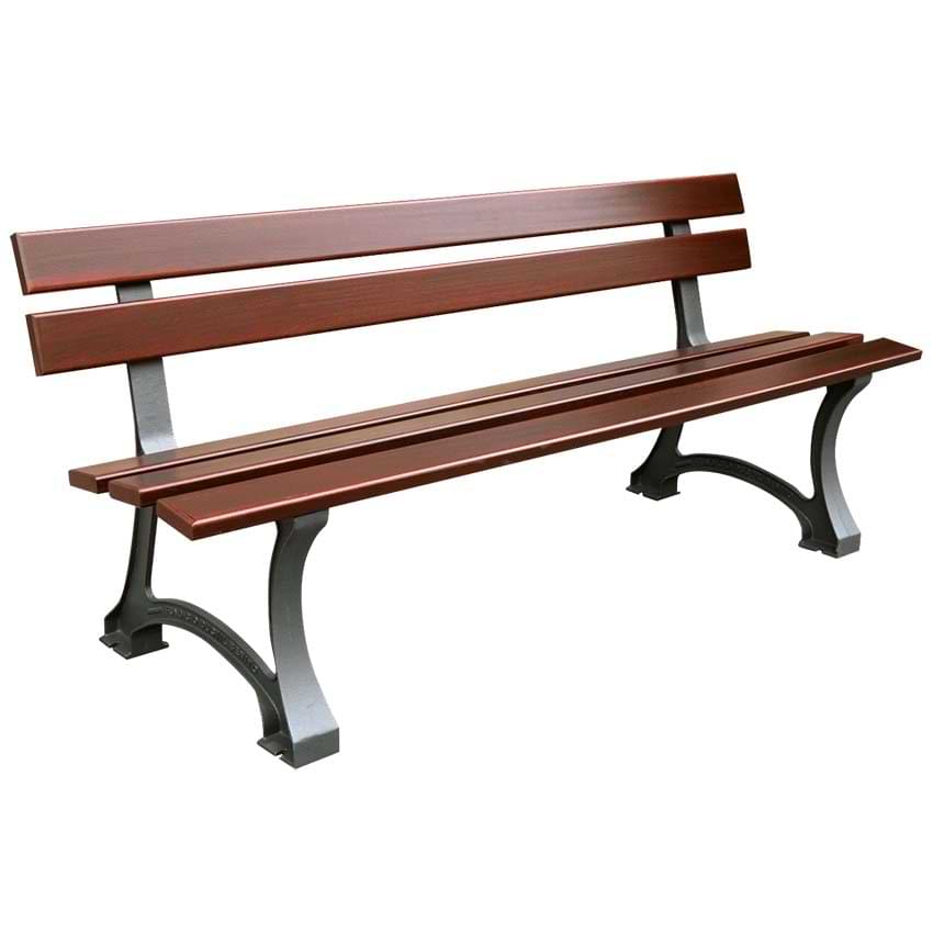 Banc public bois et fonte Chablis - L. 1800 mm