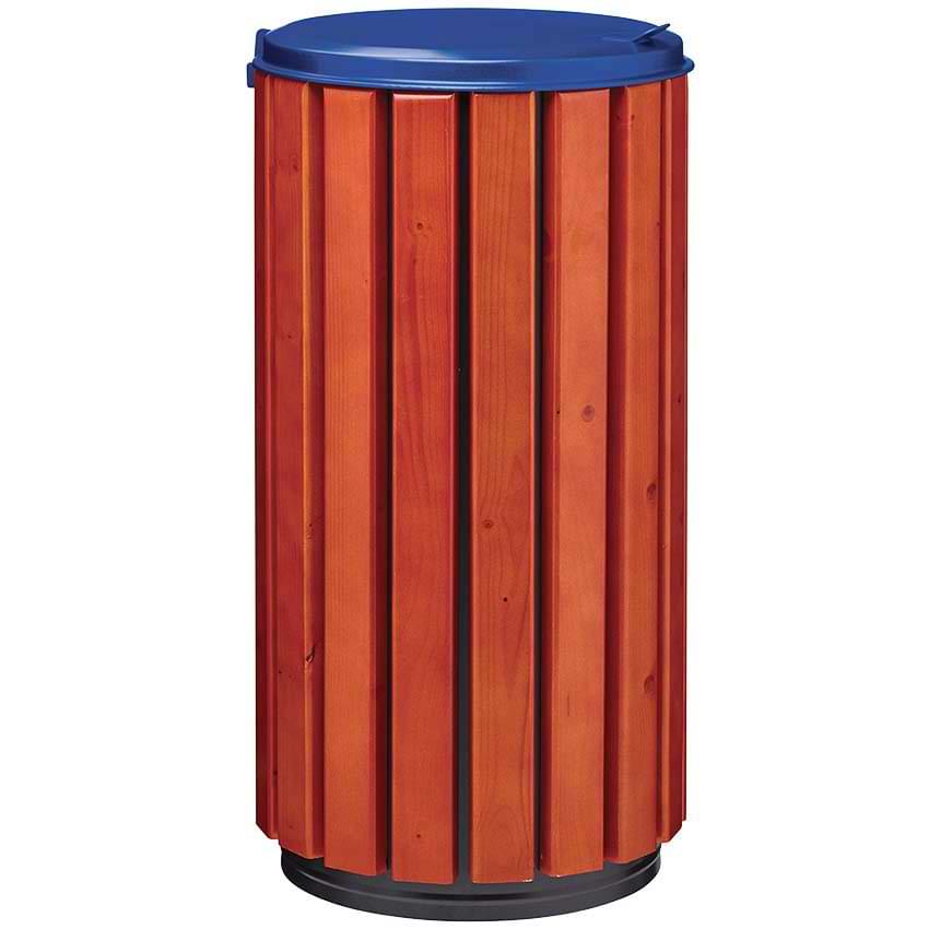 Corbeille Cadouin 80L - Couvercle Bleu RAL 5002