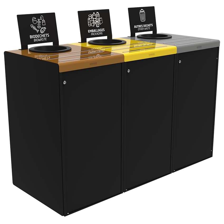 Kit 3 meubles tri-sélectif enfant - 3 X 65L