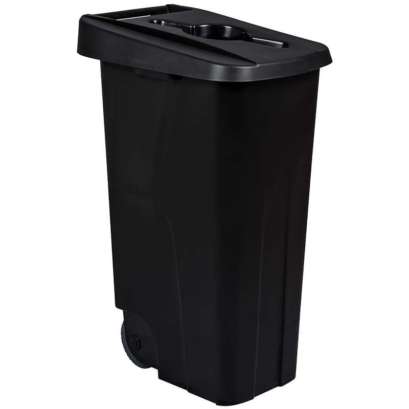 Poubelle tri-sélectif Movatri Green 110L - Couvercle à fente - Noir