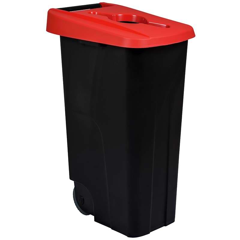 Poubelle tri-sélectif Movatri Green 110L - Couvercle à fente - Rouge