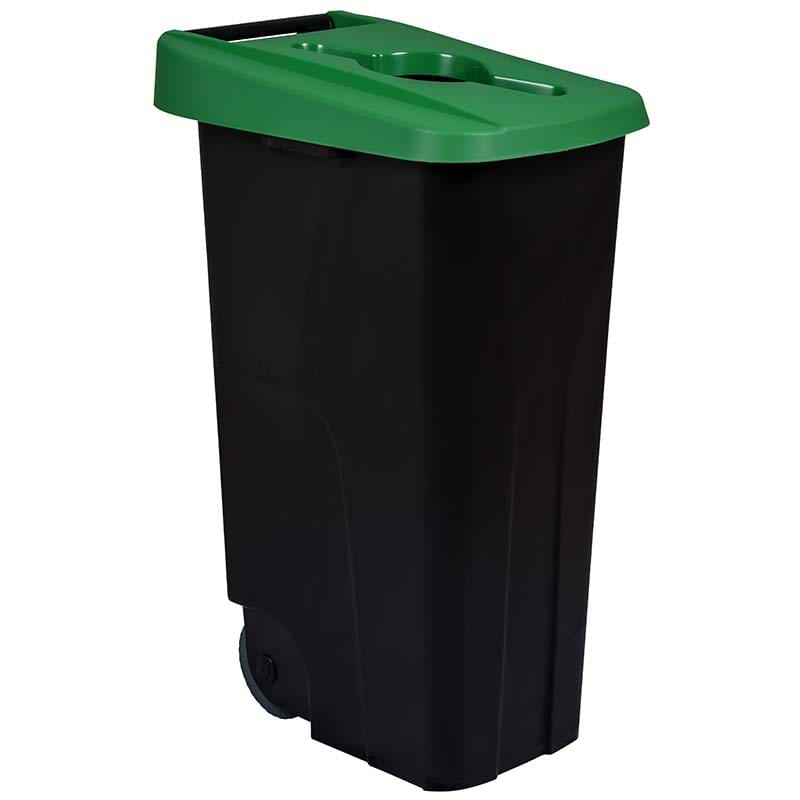 Poubelle tri-sélectif Movatri Green 110L - Couvercle à fente - Vert