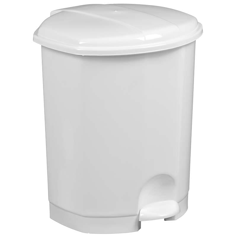 Poubelle à pédale polypropylène Prima 11L - Blanc