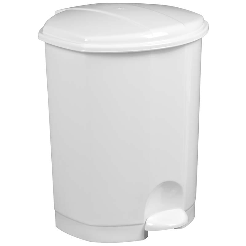 Poubelle à pédale polypropylène Prima 18L - Blanc