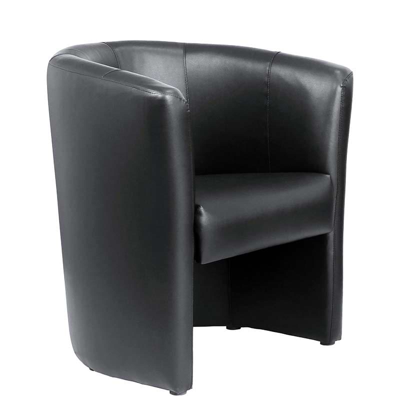 Chauffeuse simili-cuir 1 place - Noir