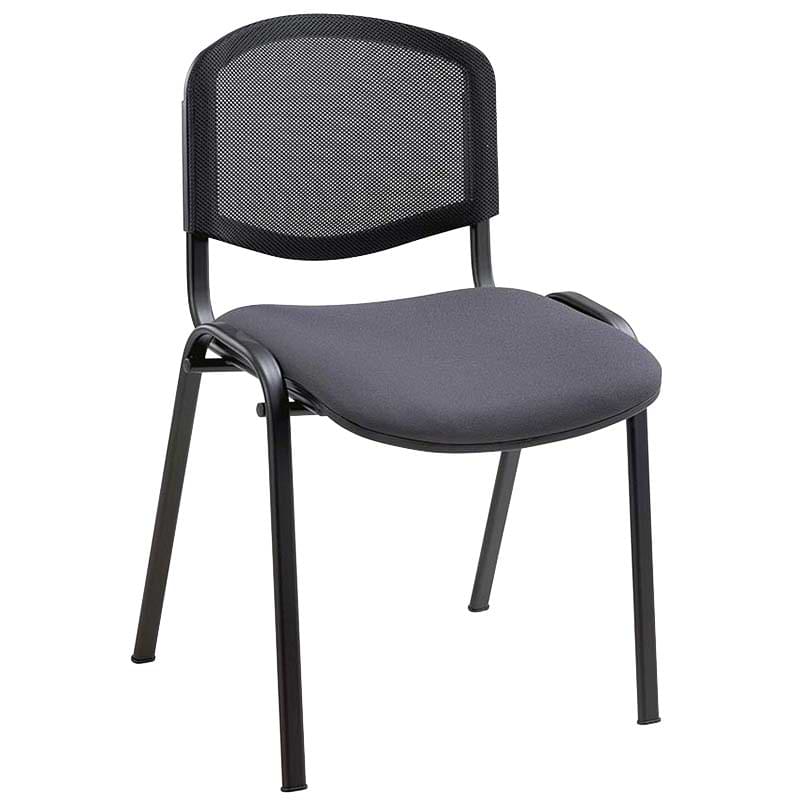 Chaise tissu et résille Luke - Noir