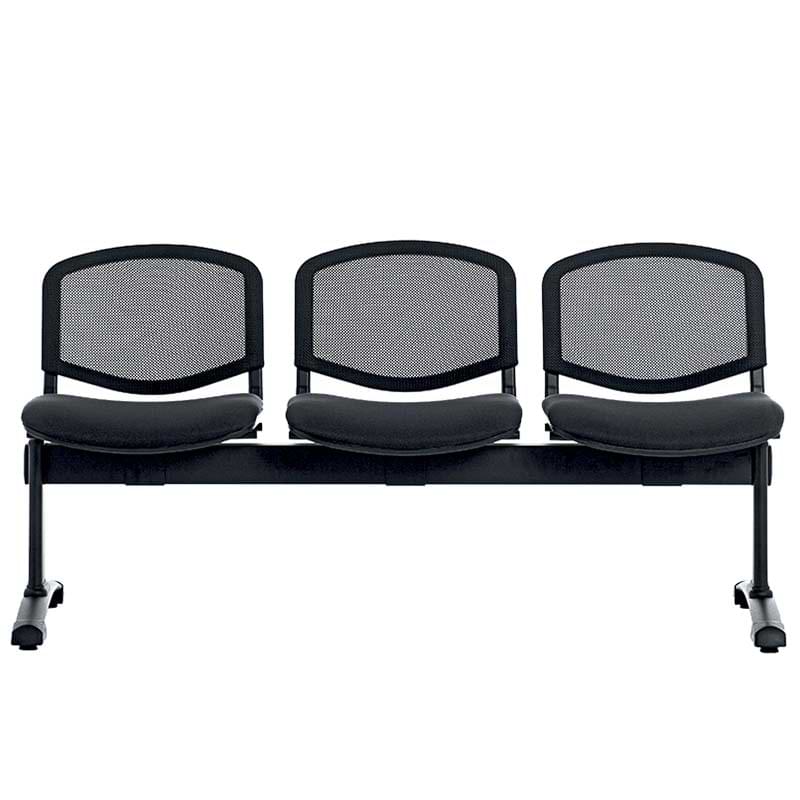 Sièges sur poutre tissu et dossier résille - 4 places