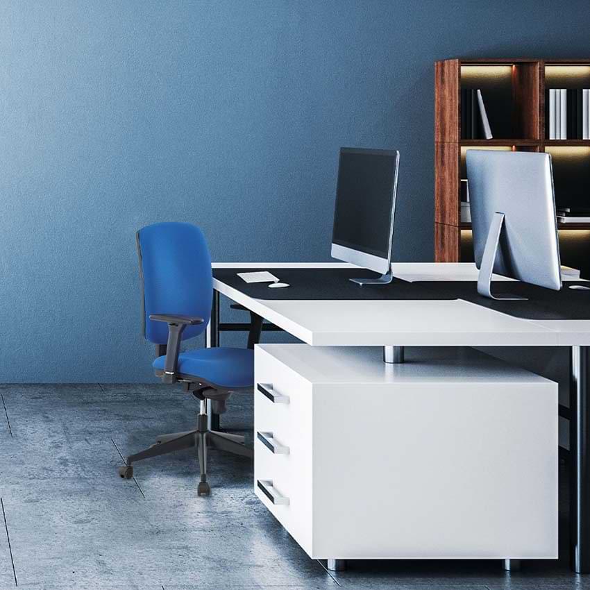 Siège bureau Shana - Bleu