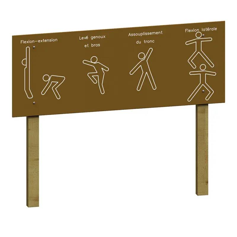 Panneau consignes d'étirements - 1320 X 500 mm