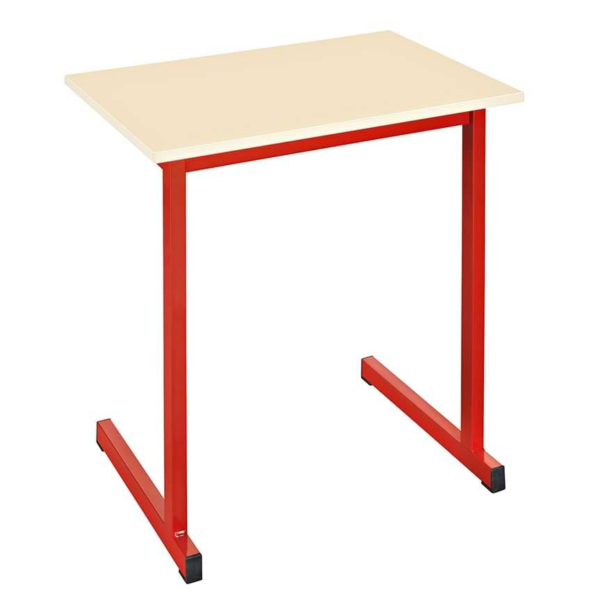 Table de classe pieds en L monoplace 70 X 50 cm