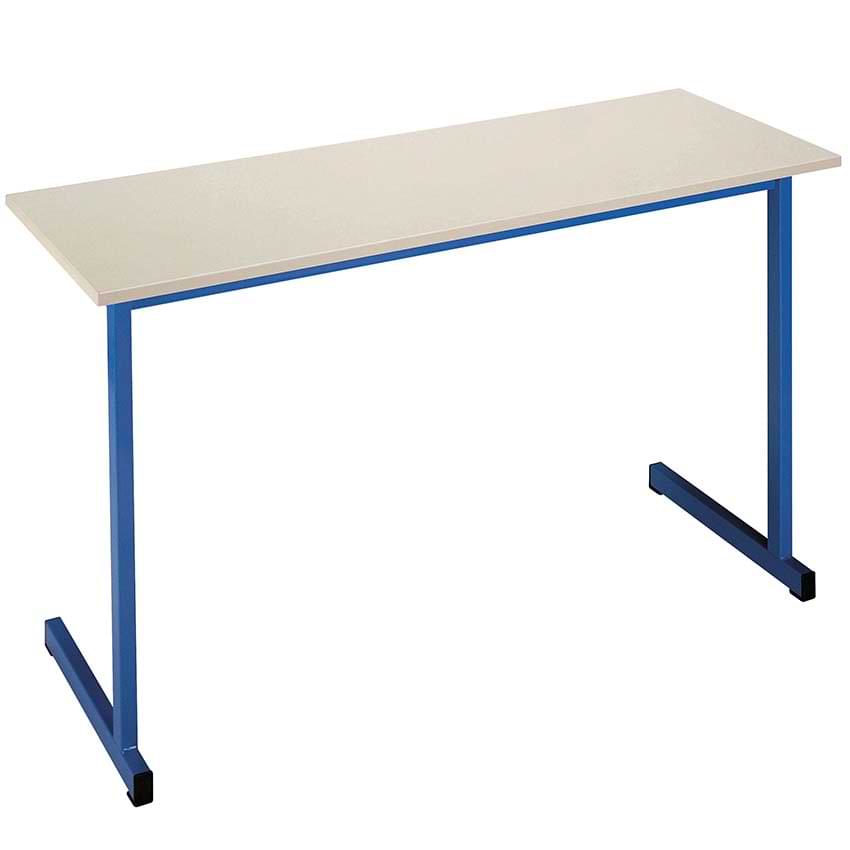 Table de classe pieds en L biplace 130 X 50 cm