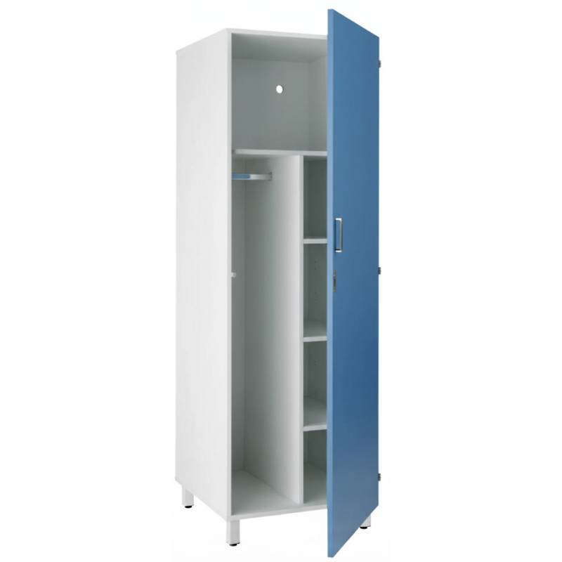 Armoire à linge demi-penderie - demi-lingère - 1 porte